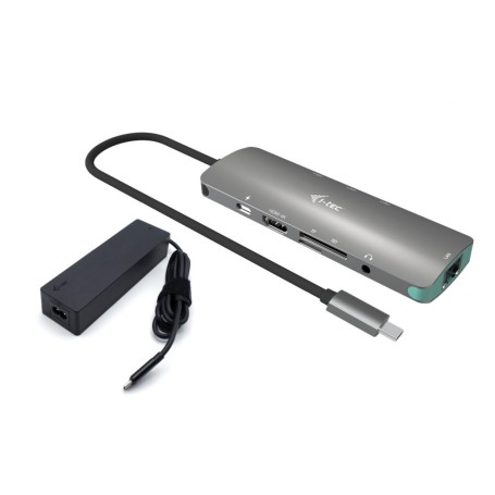 i-tec USB-C Metal Nano Docking Station 4K HDMI LAN with Power Delivery 100W + Universal Charger 100W (C31NANOLANPD100)