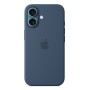 Silikon Case mit MagSafe (dunkelblau, iPhone 16) (MYY23ZM/A)