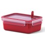 EMSA Clip & Micro Contenitore Microonde con Inserti, Rosso, 1L con inserti (517774)