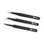 Precision Tweezer Set PRO, Pinzetten (schwarz, 3-teilig, ESD Safe) (EU145060-3)