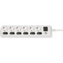 Brennenstuhl 1153110126 prolunghe e multiple 2 m 6 presa(e) AC Interno Bianco
