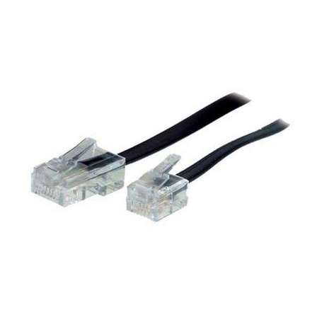 S/CONN 3m RJ11 - RJ45 Nero, Trasparente (ZCAISDN)