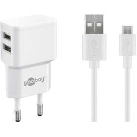 Goobay 44985 Caricabatterie per dispositivi mobili Universale Bianco AC Interno