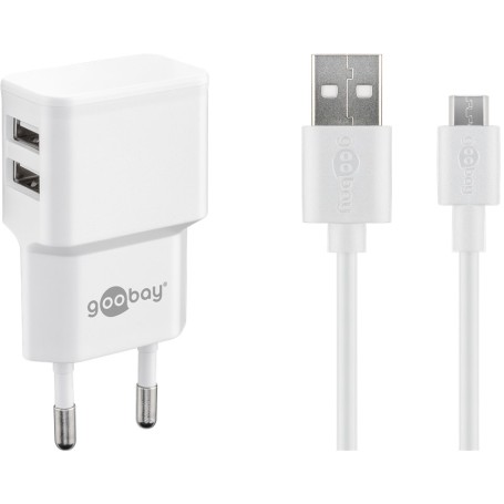 Goobay 44985 Caricabatterie per dispositivi mobili Universale Bianco AC Interno