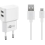 Goobay 44985 Caricabatterie per dispositivi mobili Universale Bianco AC Interno