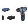 Bosch GSR 12V-15 FC Flex Professional 1300 Giri/min Senza chiave 600 g Nero, Blu (06019F6001)