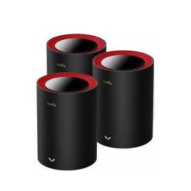 Cudy M3000 3-Pack Dual-band (2.4 GHz/5 GHz) Wi-Fi 6 (802.11ax) Nero, Rosso 1 Interno (M3000(3-PACK))