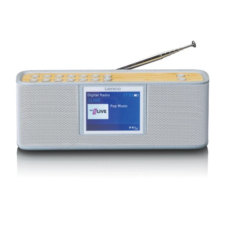 Lenco LEN PDR-046 Personale Analogico e digitale Marrone, Bianco (A004884)