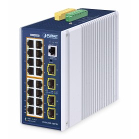 PLANET IGS-6325-16P4S switch di rete Gestito L3 Gigabit Ethernet (10/100/1000) Supporto Power over Ethernet (PoE) Alluminio, Blu