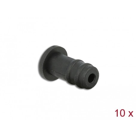 DeLOCK Copertura antipolvere per jack stereo da 3,5 mm femmina 10 pezzi nero (60251)