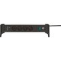 Brennenstuhl 1391040420 prolunghe e multiple 1,8 m 4 presa(e) AC Interno Nero, Argento