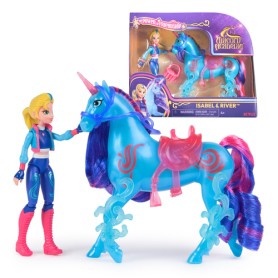 Unicorn Academy - Isabel und Einhorn River (mit echter Mhne und Schweif sowie Brste) (6072676)