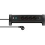 Brennenstuhl 1156250544 prolunghe e multiple 1,8 m 4 presa(e) AC Interno Nero