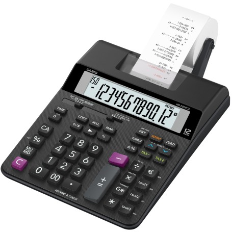 Casio HR-200RCE calcolatrice Desktop Calcolatrice con stampa Nero (HR-200RCE-WA)