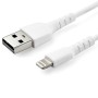 StarTech.com Cavo da USB-A a Lightening da 2m di colore bianco - Robusto e resistente cavo di alimentazione/sincorn (RUSBLTMM2M)