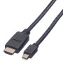 Value 11.99.5791 cavo e adattatore video 2 m Mini DisplayPort Nero (RO11.99.5791)
