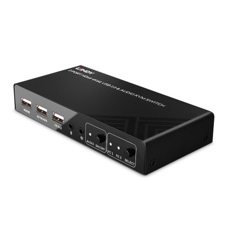 Lindy 32809 switch per keyboard-video-mouse (kvm) Nero (LINDY32809)