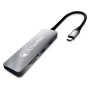 Atlantis Land A04-TC_CR+HB replicatore di porte e docking station per laptop USB 3.2 Gen 1 (3.1 Gen 1) Type-C Grigio