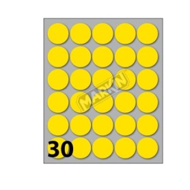 CONF10 BUSTE ETICH 7 GIALLE  DIAM22 (X11007GI)