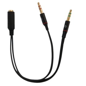 LINK ADATTATORE AUDIO CUFFIE E MICROFONO SU SMARTPHONE CONNETTORI 1 FEMMINA 3,5MM - 2 MASCHIO 3,5MM (LKADAT137)