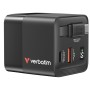 GANCHARGER 65W 2PORT RETRACCABLE DISPUS+EU/UK ADAP (32217)