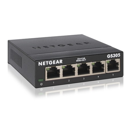 Netgear GS305 Non gestito L2 Gigabit Ethernet (10/100/1000) Nero (GS305-300PES)
