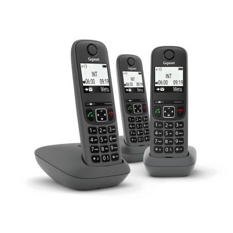 Gigaset AS490 Trio Telefono analogico/DECT Identificatore di chiamata Nero (L36852H2810K143)