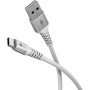 Supersoftes USB 2.0 Textilkabel, USB-A Stecker  USB-C Stecker (wei, 2 Meter) (74531)
