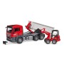 MAN TGS LKW mit Abrollcontainer und Schffer Hoflader (03767)