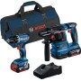 Kombi-Set Akku-Bohrschrauber GSR 18V-45 + Akku-Bohrhammer GBH 18V-22 (blau, 2x Li-Ionen Akku 4,0Ah, Werkzeugtasche) (0615A50038)