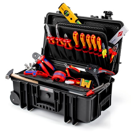 Werkzeugkoffer "Robust26 Move" Elektro, 22-teilig (schwarz, mit Werkzeug-Sortiment fr Elektriker) (00 21 33 E)
