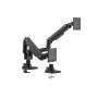 Equip Staffa di montaggio da scrivania per doppio monitor per uso intensivo da 17“-35”, nero (650182)