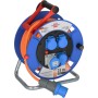 Brennenstuhl 1182690200 prolunghe e multiple 25 m 4 presa(e) AC Esterno Nero, Blu, Arancione