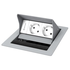 Kindermann CablePort standard² cassetta di scarico Tipo F Grigio, Bianco (7492000032)