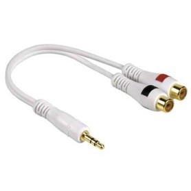 Hama Cable Adapter 3.5 mm Jack Plug - 2 RCA Sockets cavo audio 3.5mm 2 x RCA Bianco (14009)