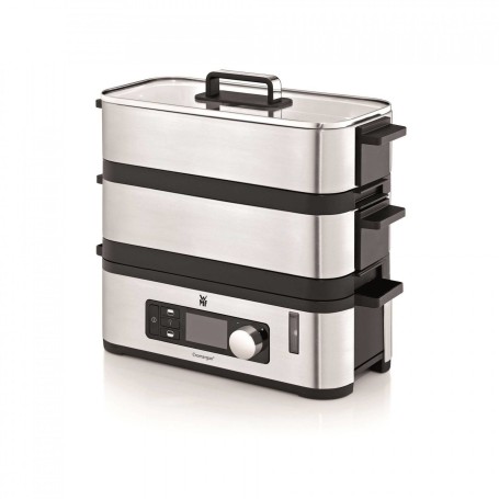 WMF KITCHENminis 0415090011 pentola a vapore 2 cestello/i Superficie piana 900 W Nero, Acciaio inox (04 1509 0011)