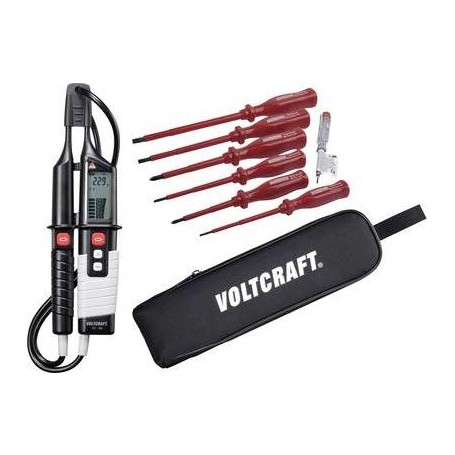 VOLTCRAFT VC 64 Zweipoliger Spannungsprüfer CAT III 1000 V, CAT IV 600 V Akustik, LED, LCD