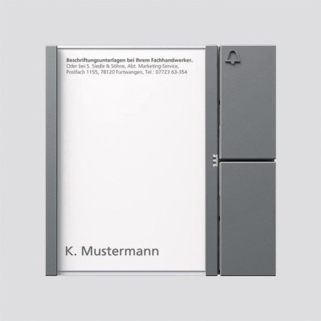 S. Siedle & Soehne Tastenmodul TM 612-1 DG dunkelgrau-glimmer 1fach (200038753-00)