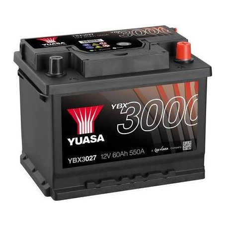 Yuasa Autobatterie SMF YBX3027 12 V 60 Ah T1 Zellanlegung 0 (YBX3027)