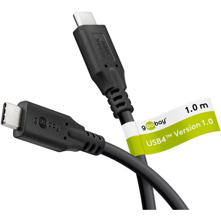 Goobay 74191 cavo USB USB4 Gen 2x2 1 m USB C Nero