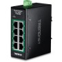 Trendnet TI-PGLC80 switch di rete Non gestito Gigabit Ethernet (10/100/1000) Supporto Power over Ethernet (PoE) Nero