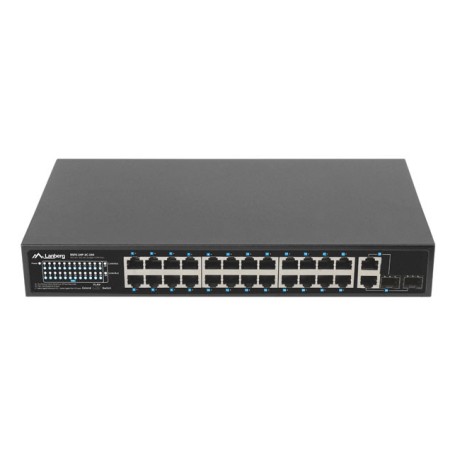 Lanberg RSFE-24P-2C-250 switch di rete Non gestito Gigabit Ethernet (10/100/1000) Supporto Power over Ethernet (PoE) 1U Nero