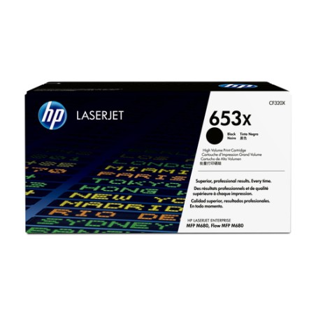 HP 653X High Yield Black Original LaserJet Toner Cartridge with ColorSphere Toner cartuccia toner 1 pz (CF320X)