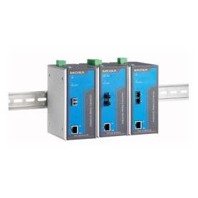 Moxa PTC-101-M-LC-HV convertitore multimediale di rete 100 Mbit/s 1300 nm Modalità multipla Blu, Grigio