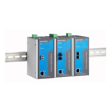 Moxa PTC-101-M-LC-HV convertitore multimediale di rete 100 Mbit/s 1300 nm Modalità multipla Blu, Grigio