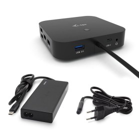 i-tec USB-C Dual Display Docking Station with Power Delivery 65W + Universal Charger 77 W (C31DUALDPDOCKPD65W)