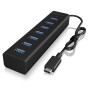 ICY BOX IB-HUB1700-C3 hub di interfaccia USB 3.2 Gen 1 (3.1 Gen 1) Type-C 5000 Mbit/s Nero (IB-HUB1700-C3) (60257)
