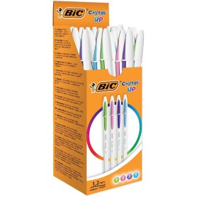 BIC Cristal Up Blu, Verde, Rosa, Porpora Penna a sfera retrattile a clip Medio 20 pz (950446)