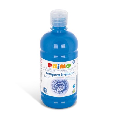 Primo 202BR500501 colore a tempera 500 ml Bottiglia Ciano (202BR500501)