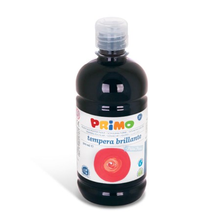 Primo 202BR500800 colore a tempera 500 ml Bottiglia Nero (202BR500800)